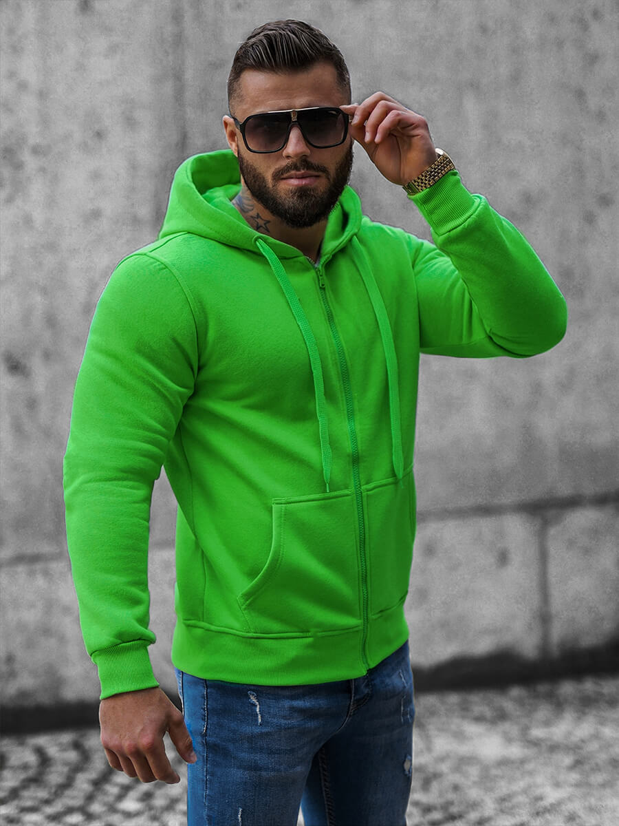 Ozonee Herren Kapuzenpullover Grün OZONEE JS/2008Z