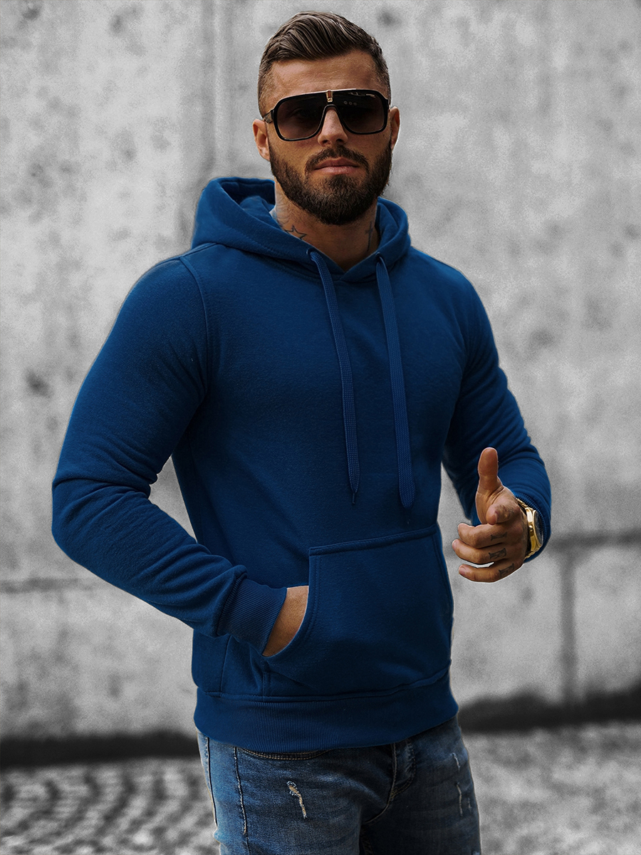 Ozonee Herren Kapuzenpullover Indigo OZONEE JS/2009/66Z