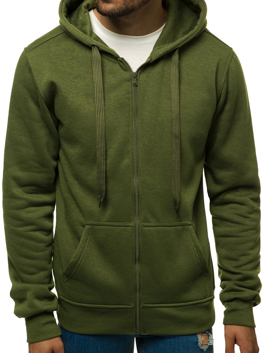 Ozonee Herren Kapuzenpullover Khaki OZONEE JS/2008