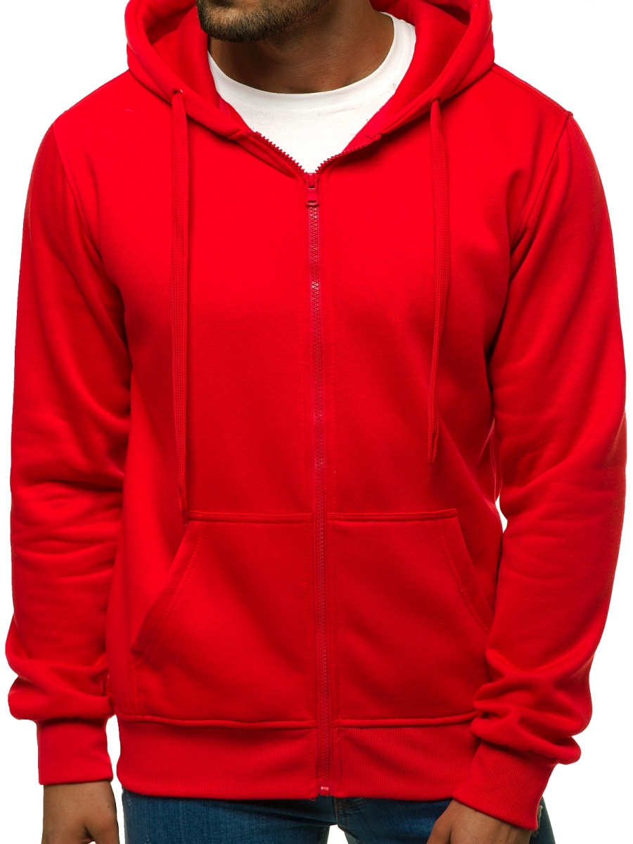 Ozonee Herren Kapuzenpullover Rot OZONEE JS/2008