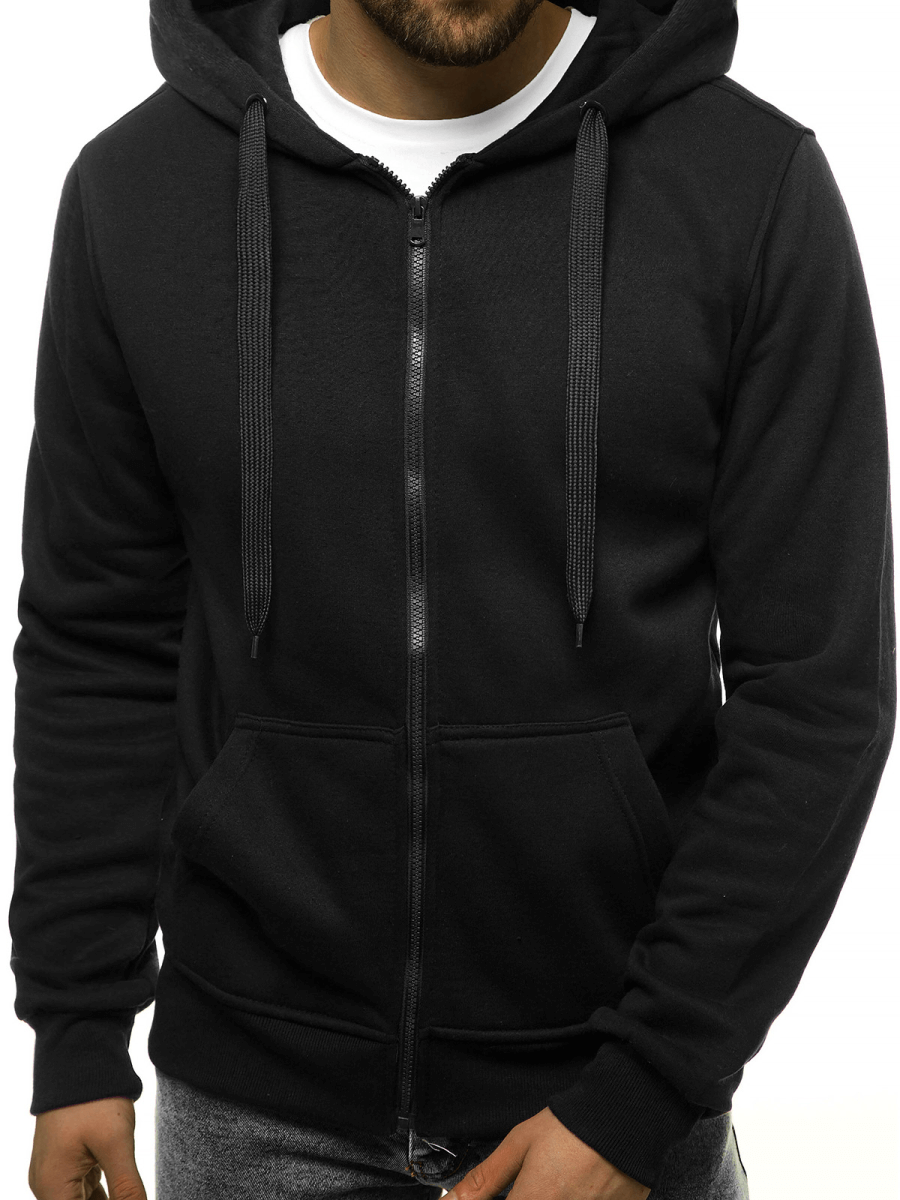 Ozonee Herren Kapuzenpullover Schwarz OZONEE JS/2008