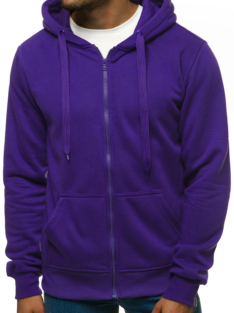 Ozonee Herren Kapuzenpullover Violett OZONEE JS/2008