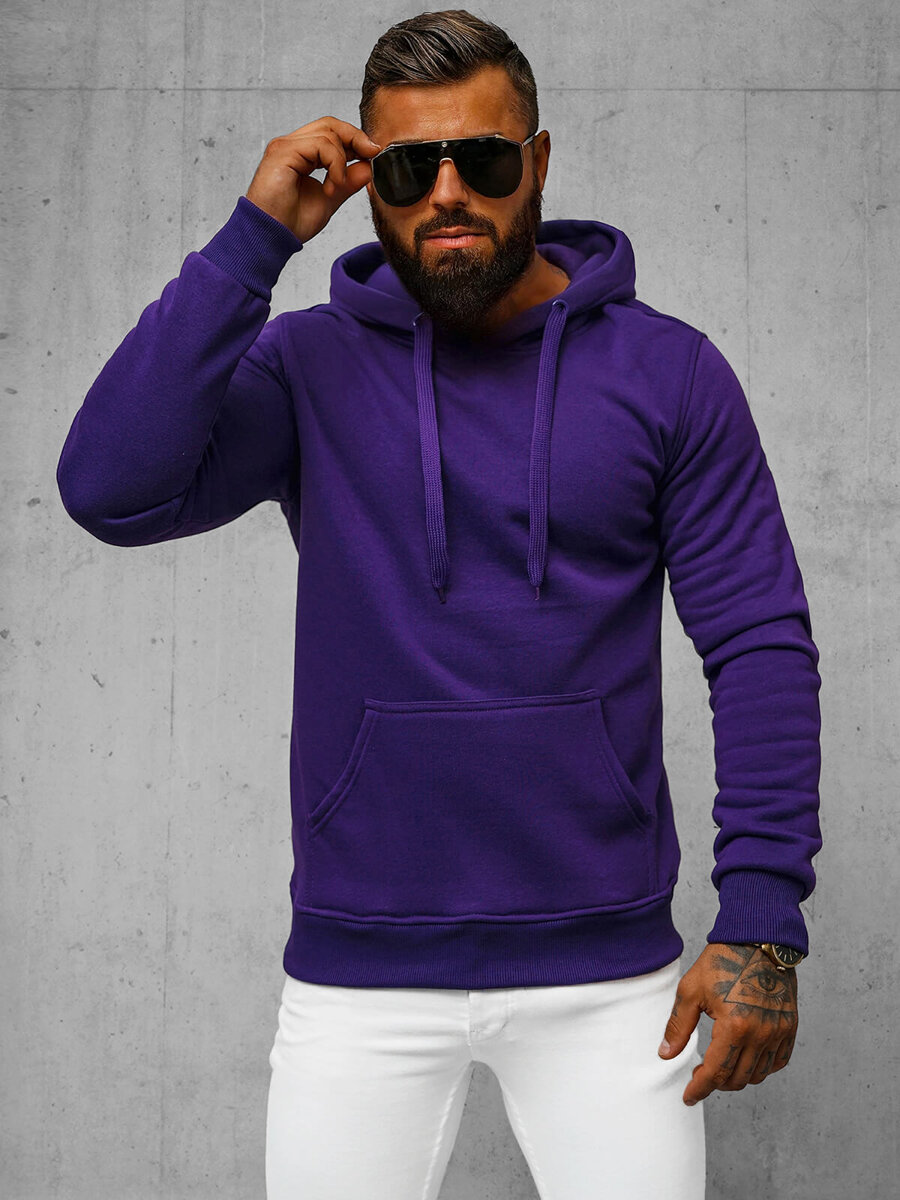 Ozonee Herren Kapuzenpullover Violett OZONEE JS/2009Z