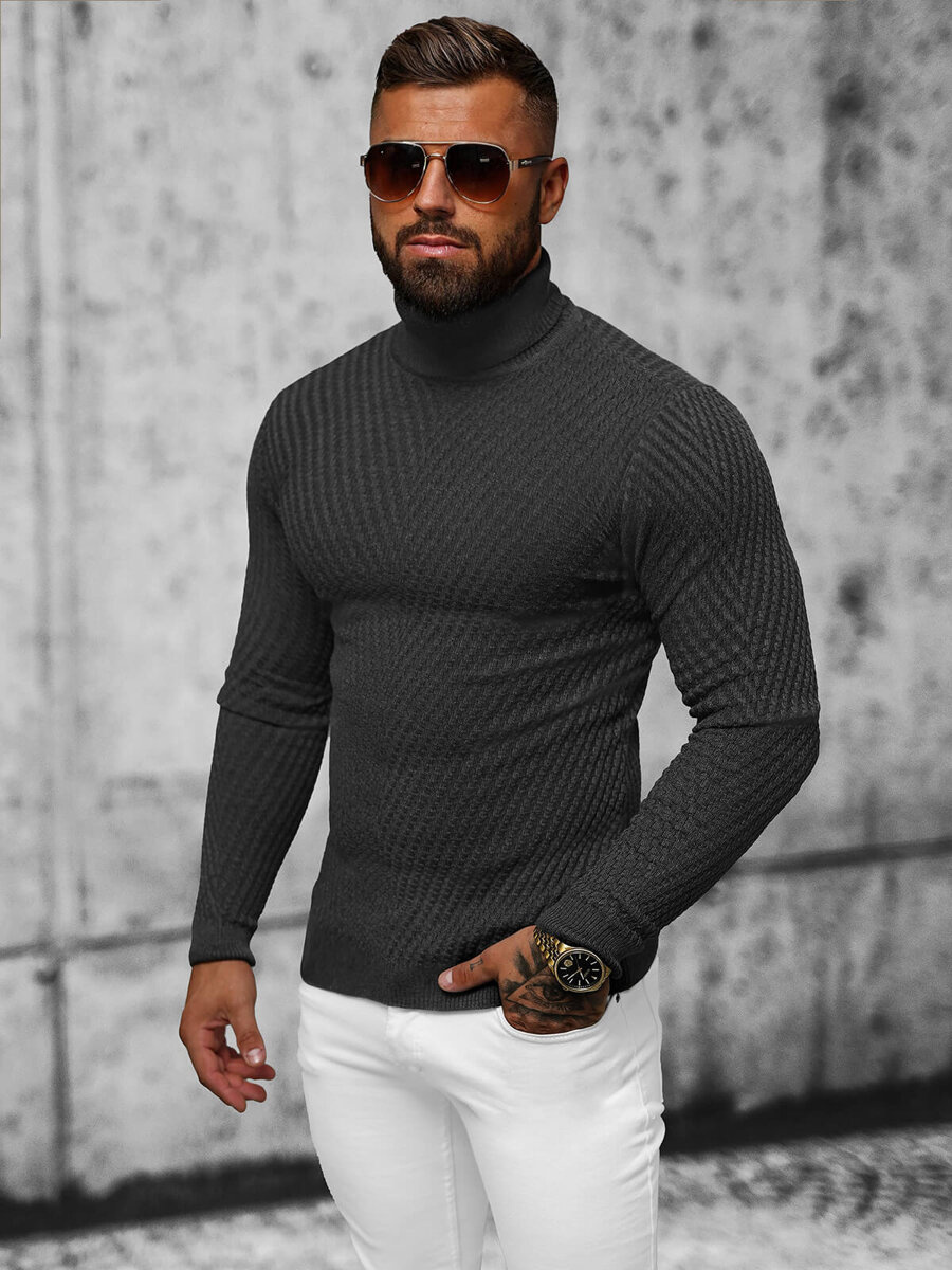 Ozonee Herren Pullover Anthrazit OZONEE L/1596Z