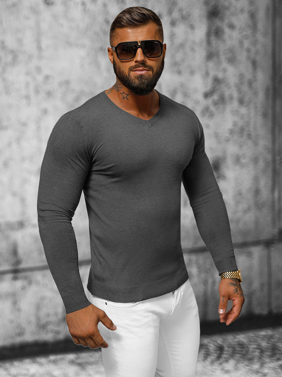 Ozonee Herren Pullover Anthrazit OZONEE NB/MMB601/3Z