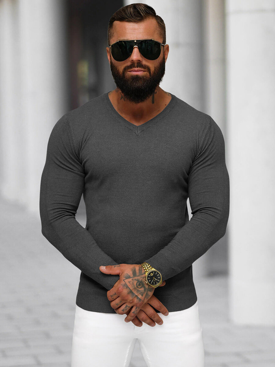 Ozonee Herren Pullover Anthrazit OZONEE NB/MMB601/3Z