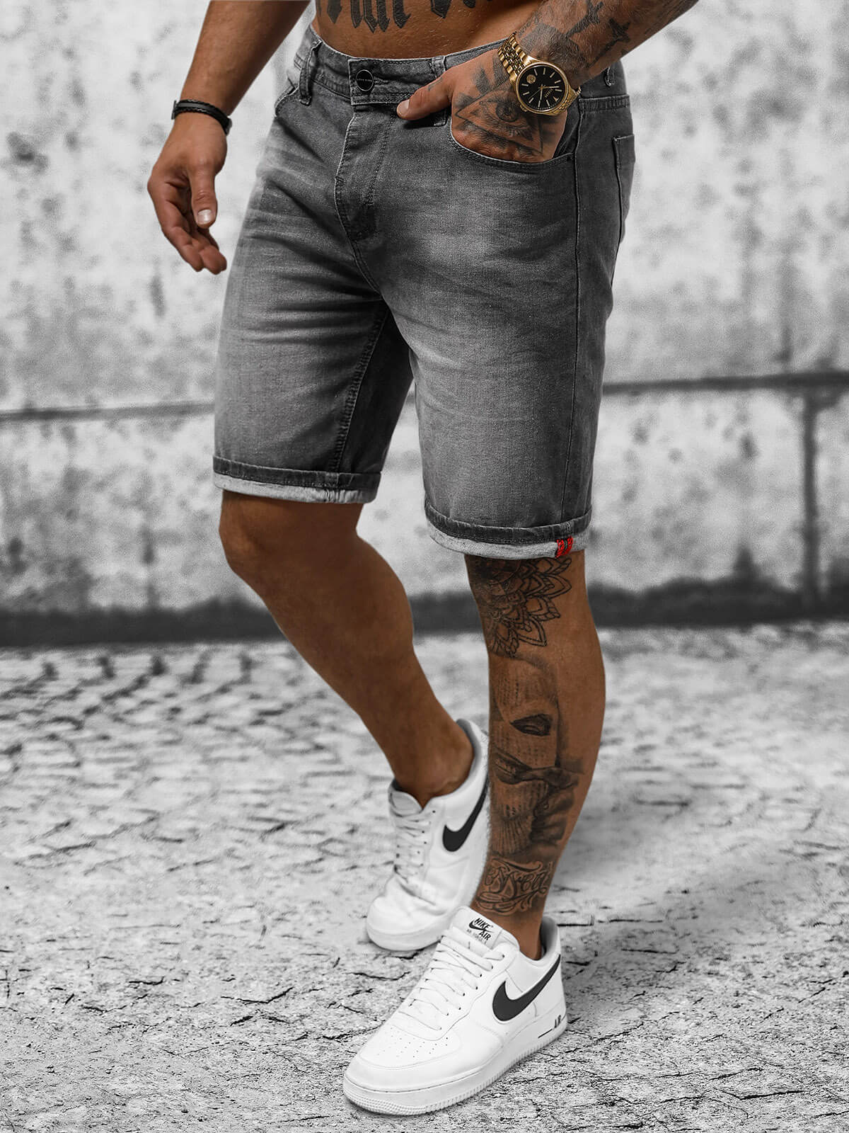 Ozonee Herren Shorts Anthrazit OZONEE NB/MP0264GS