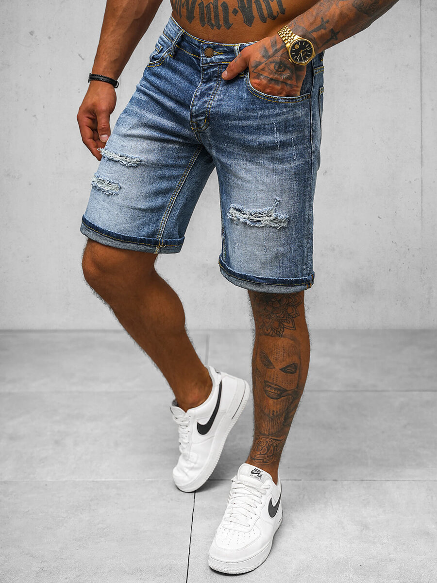 Ozonee Herren Shorts Blau OZONEE O/JD-2417K