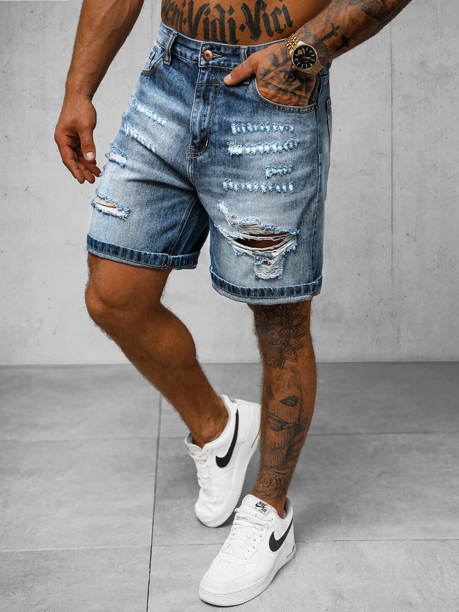 Ozonee Herren Shorts Blau OZONEE O/JD-2442K