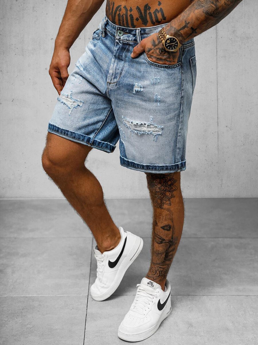 Ozonee Herren Shorts Blau OZONEE O/JD-2443K