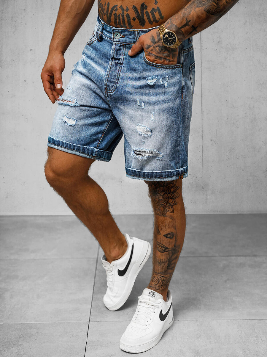 Ozonee Herren Shorts Blau OZONEE O/JD-2444K