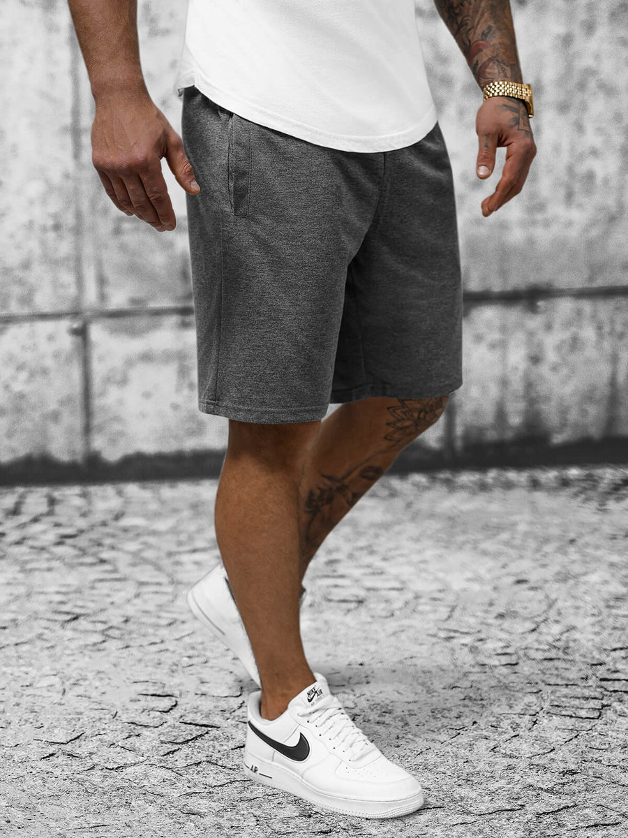 Ozonee Herren Sportshorts Anthrazit OZONEE JS/8K100/5Z