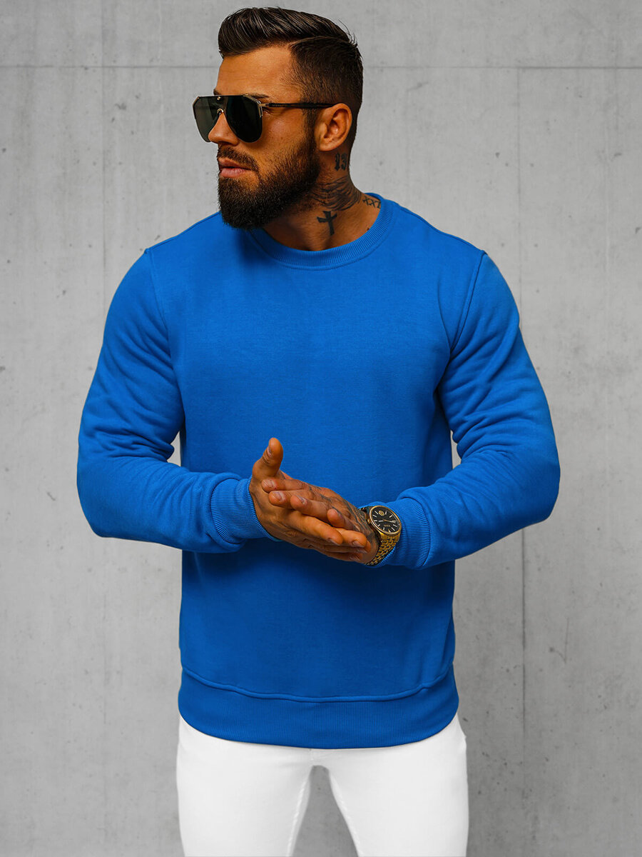 Ozonee Herren Sweatshirt Blau OZONEE JS/2001-10Z