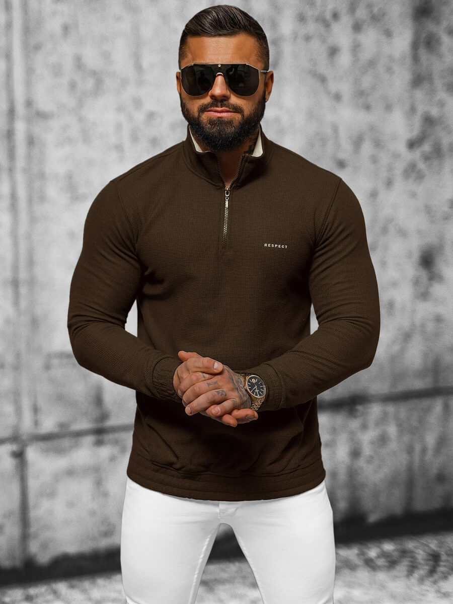 Ozonee Herren Sweatshirt Braun OZONEE O/TB2302