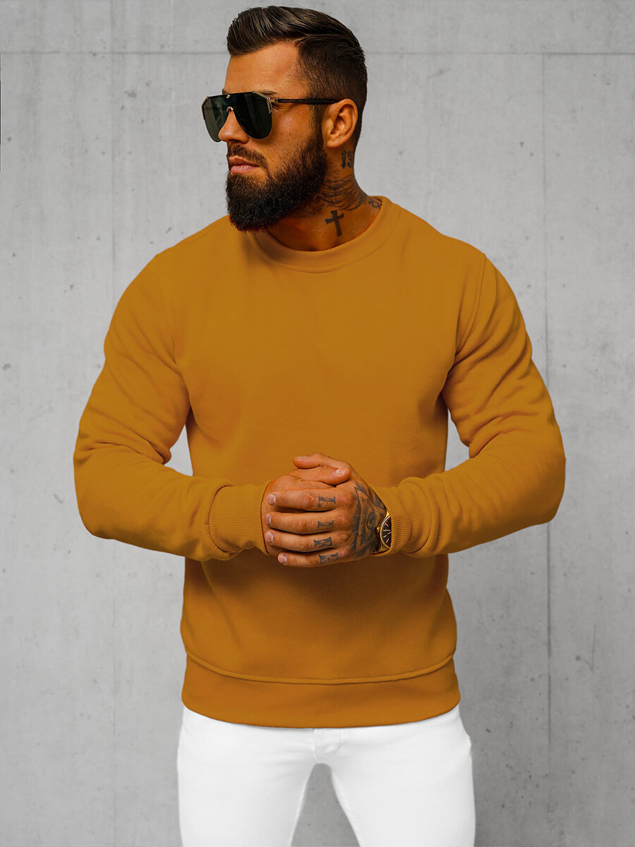 Ozonee Herren Sweatshirt Camel OZONEE JS/2001-10Z