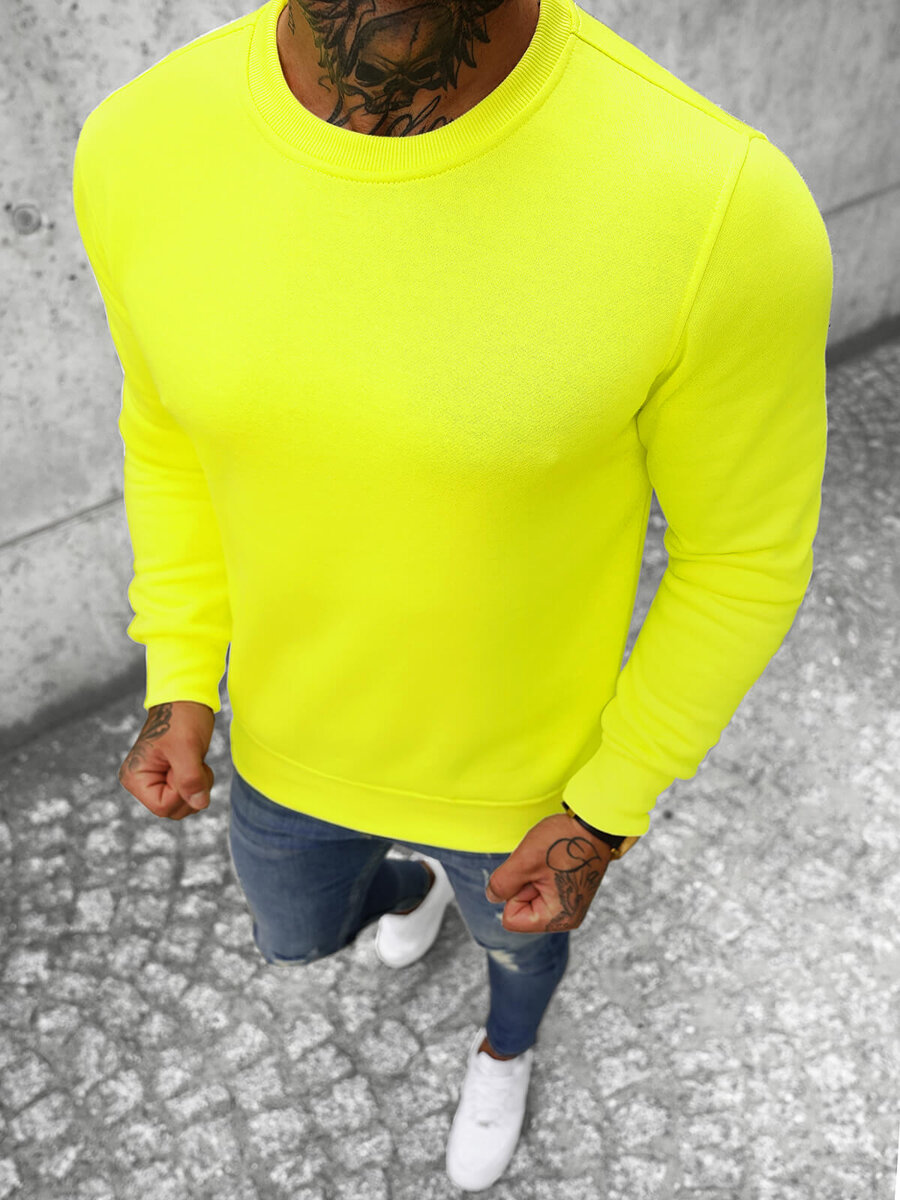 Ozonee Herren Sweatshirt Gelb-Neon OZONEE JS/2001-10Z