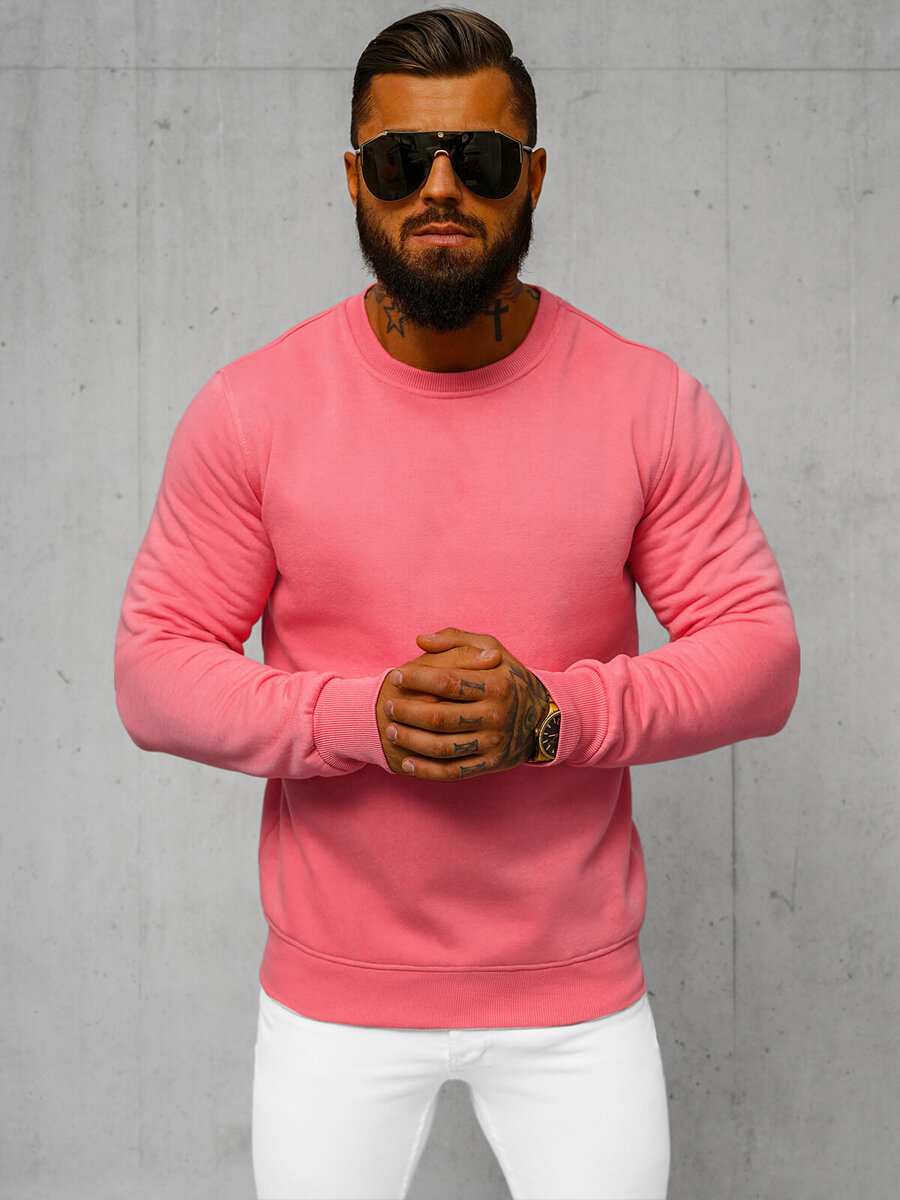 Ozonee Herren Sweatshirt Rosa OZONEE JS/2001-10Z