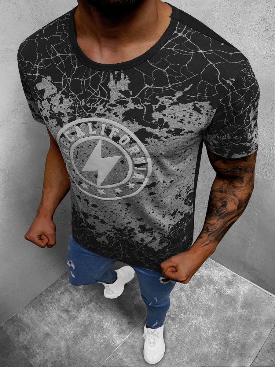 Ozonee Herren T-Shirt Anthrazit OZONEE JS/S013/5