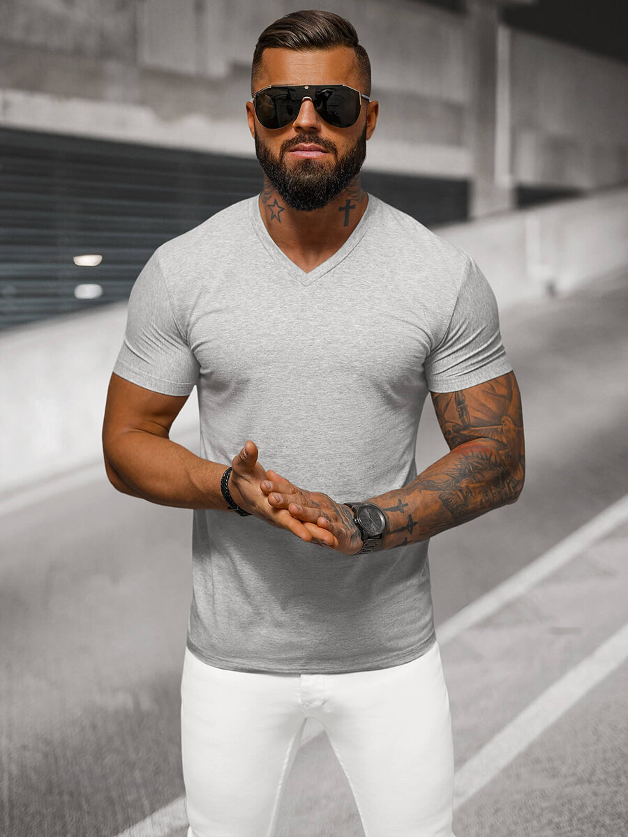 Ozonee Herren T-Shirt Grau OZONEE NB/MT3099