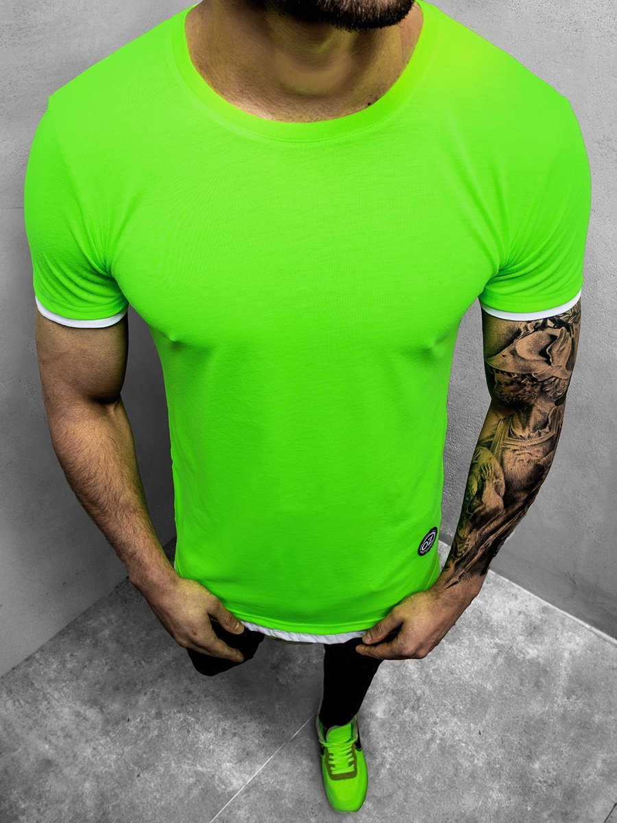 Herren T Shirt Grun Neon Ozonee O 1261xz Ozonee