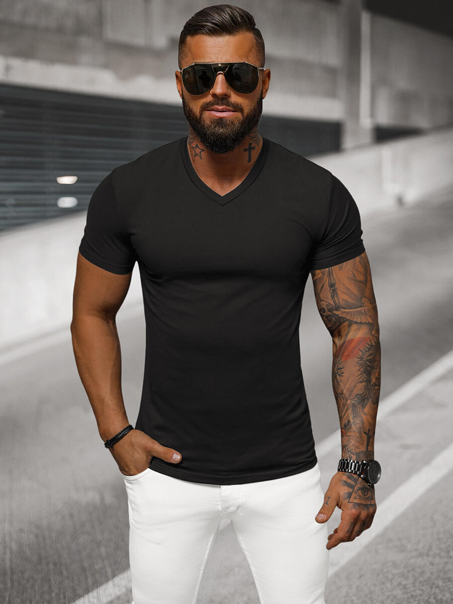 Ozonee Herren T-Shirt Schwarz OZONEE NB/MT3099