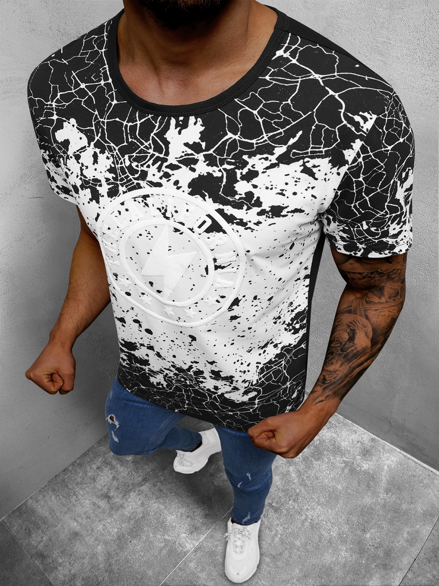 Ozonee Herren T-Shirt Weiß OZONEE JS/S013/1