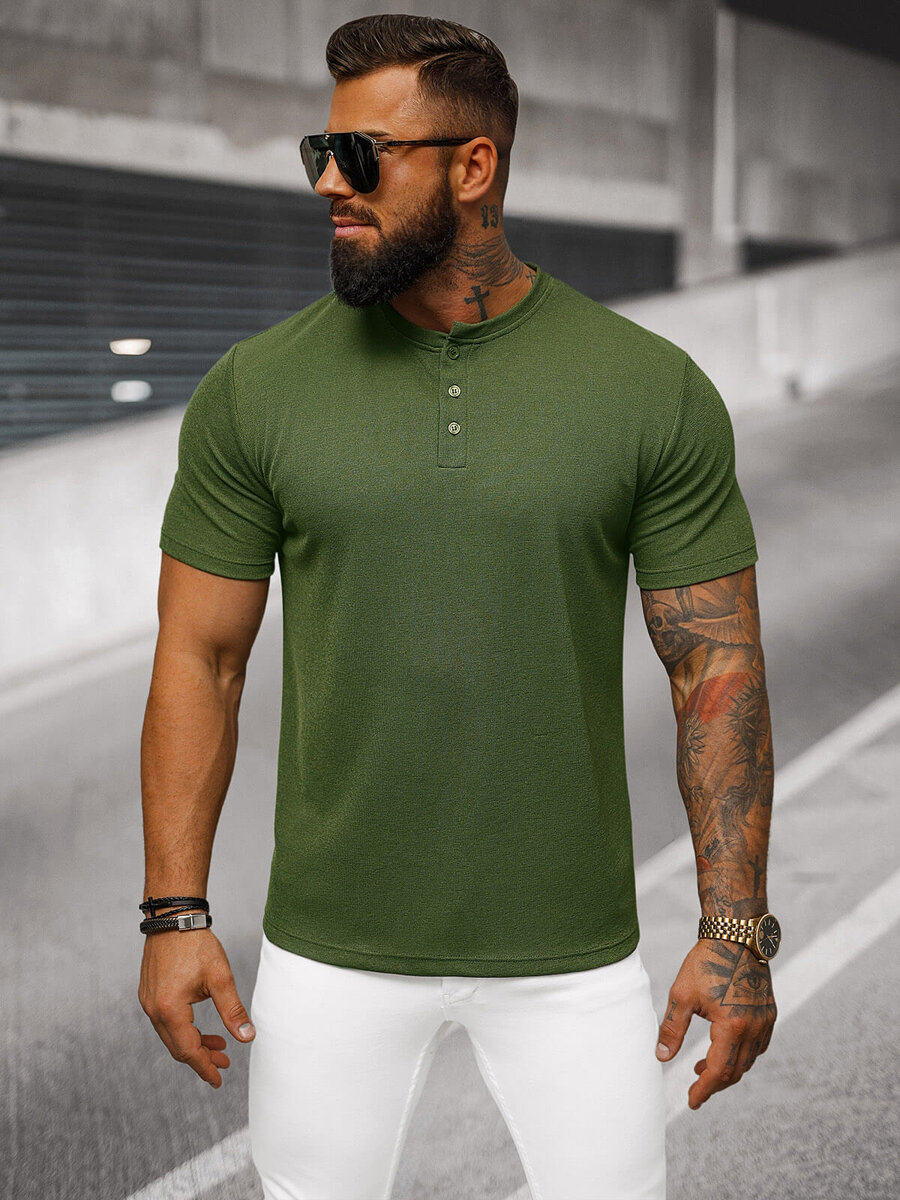 Ozonee Herren T-shirt Khaki OZONEE O/L1451