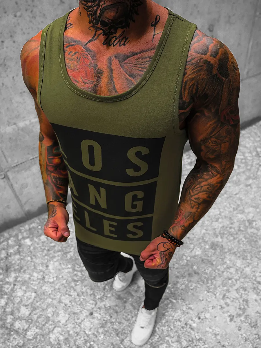 Ozonee Herren Tank Top Grün OZONEE O/T105/29