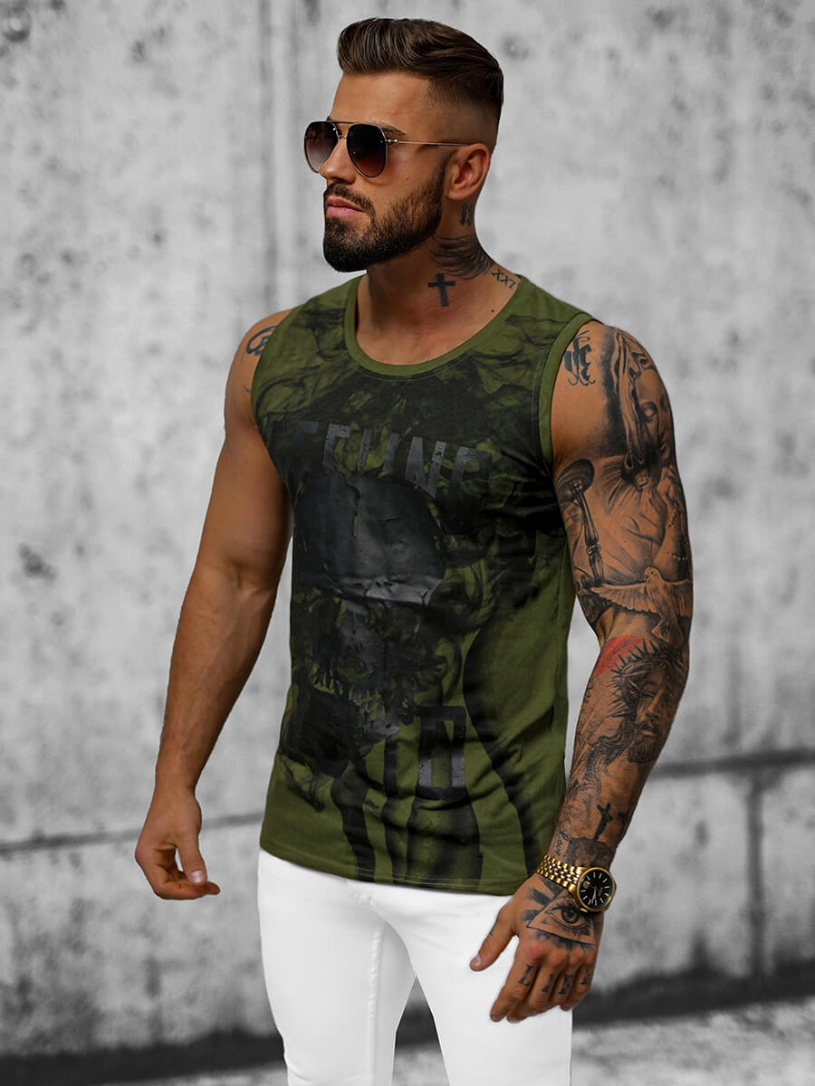 Ozonee Herren Tank Top Grün OZONEE O/T106/29Z