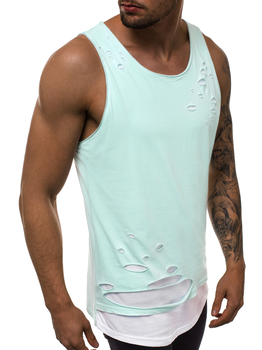 Herren Tank Top Mintgrün OZONEE O/1275 OZONEE