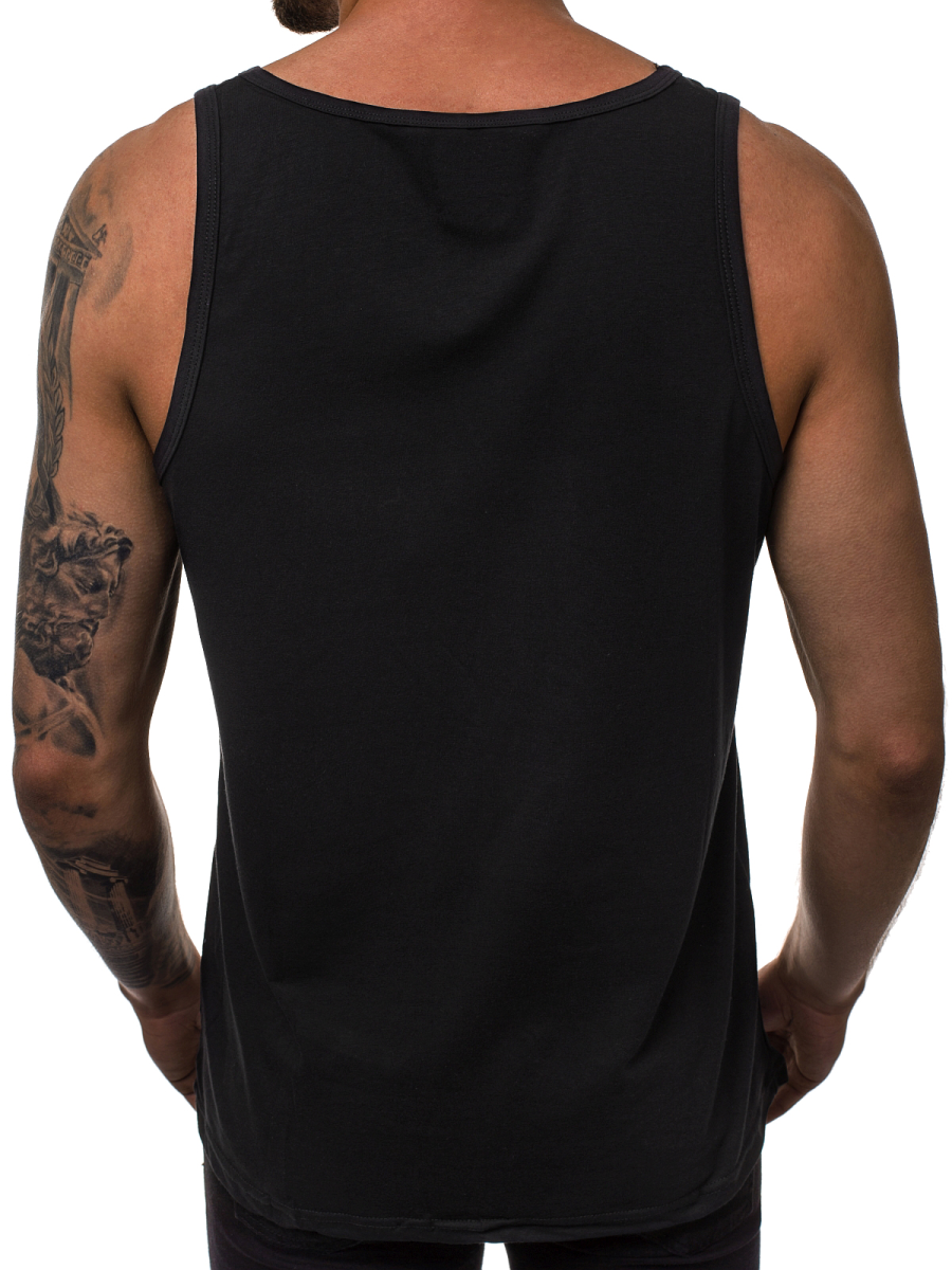 Herren Tank Top Schwarz OZONEE JS/SS100735 OZONEE