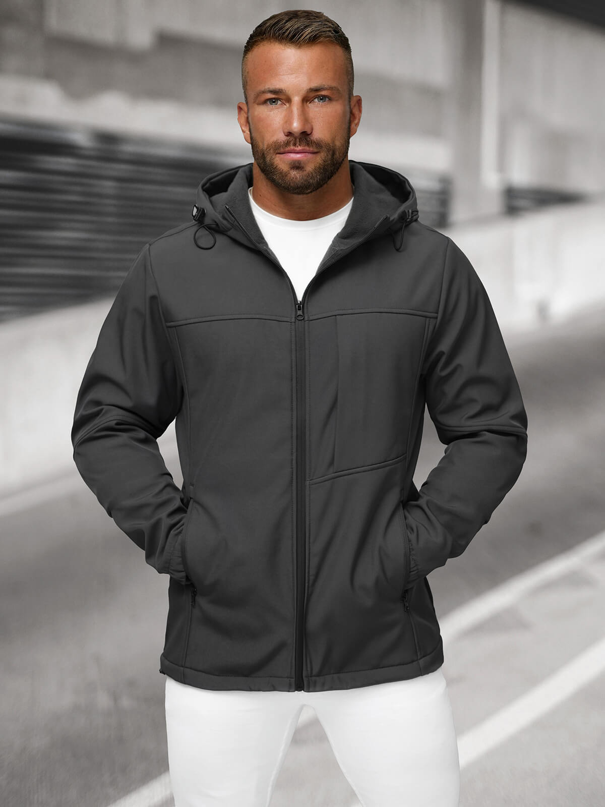 Ozonee Herren Übergangsjacke Dunkelgrau OZONEE JS/27B6523/5