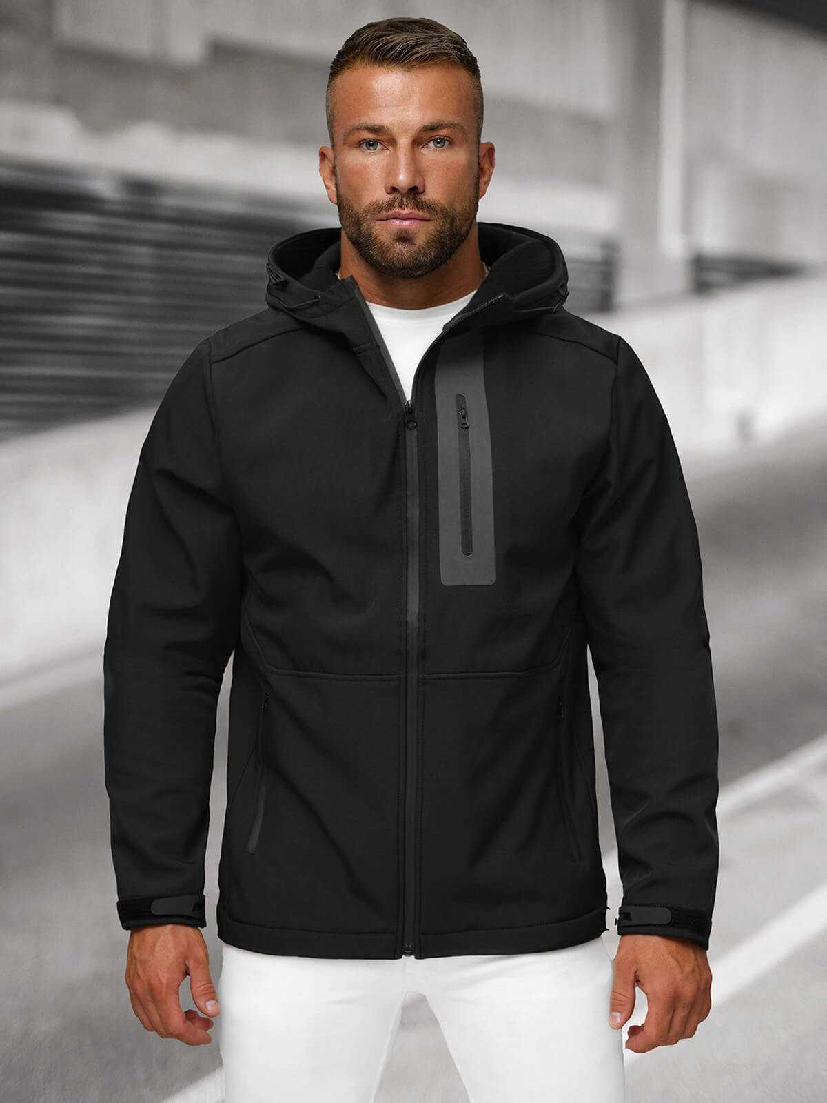 Ozonee Herren Übergangsjacke Schwarz OZONEE JS/27B6513/3