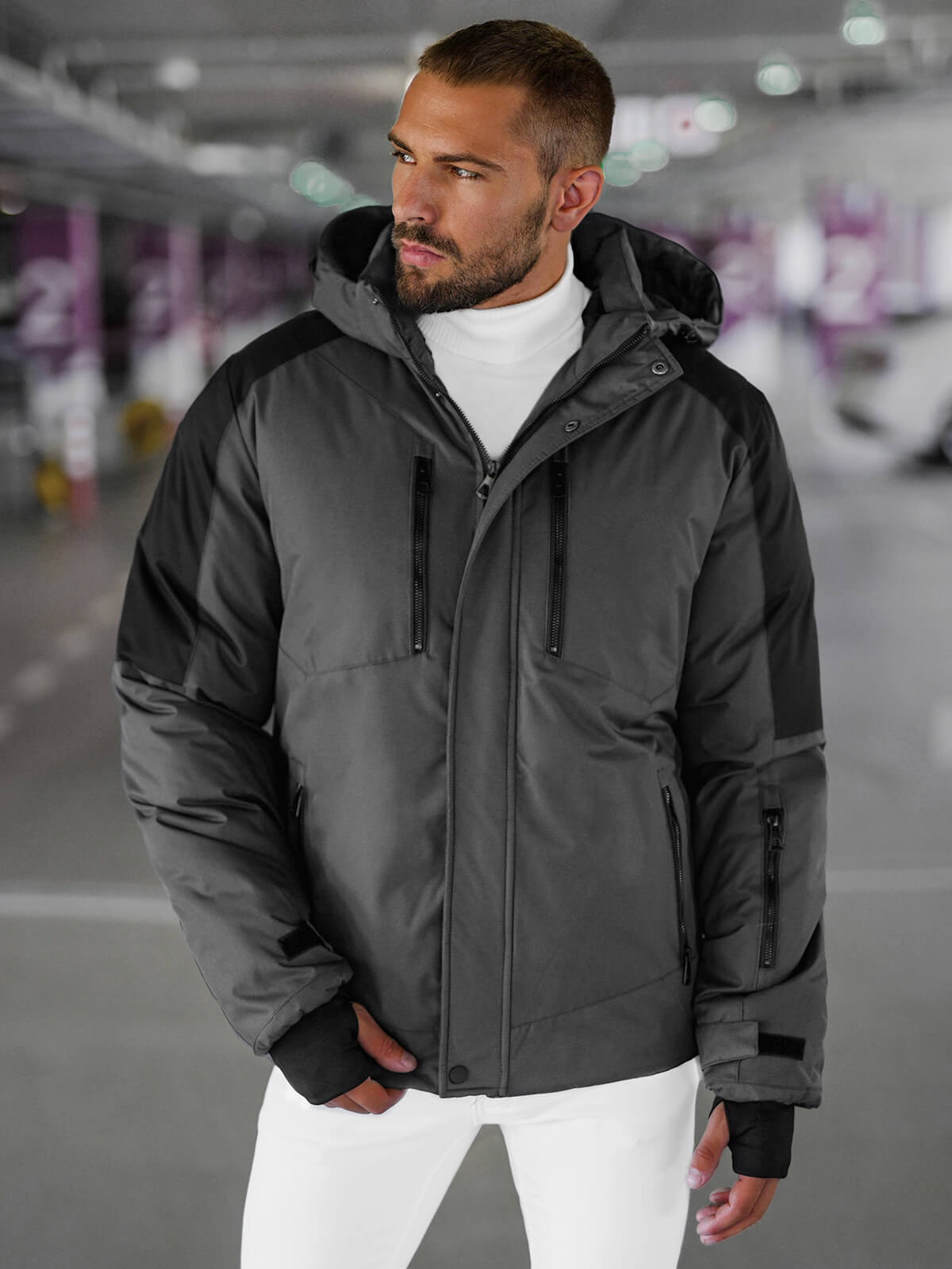 Ozonee Herren Winterjacke Anthrazit OZONEE JS/91M9902/105