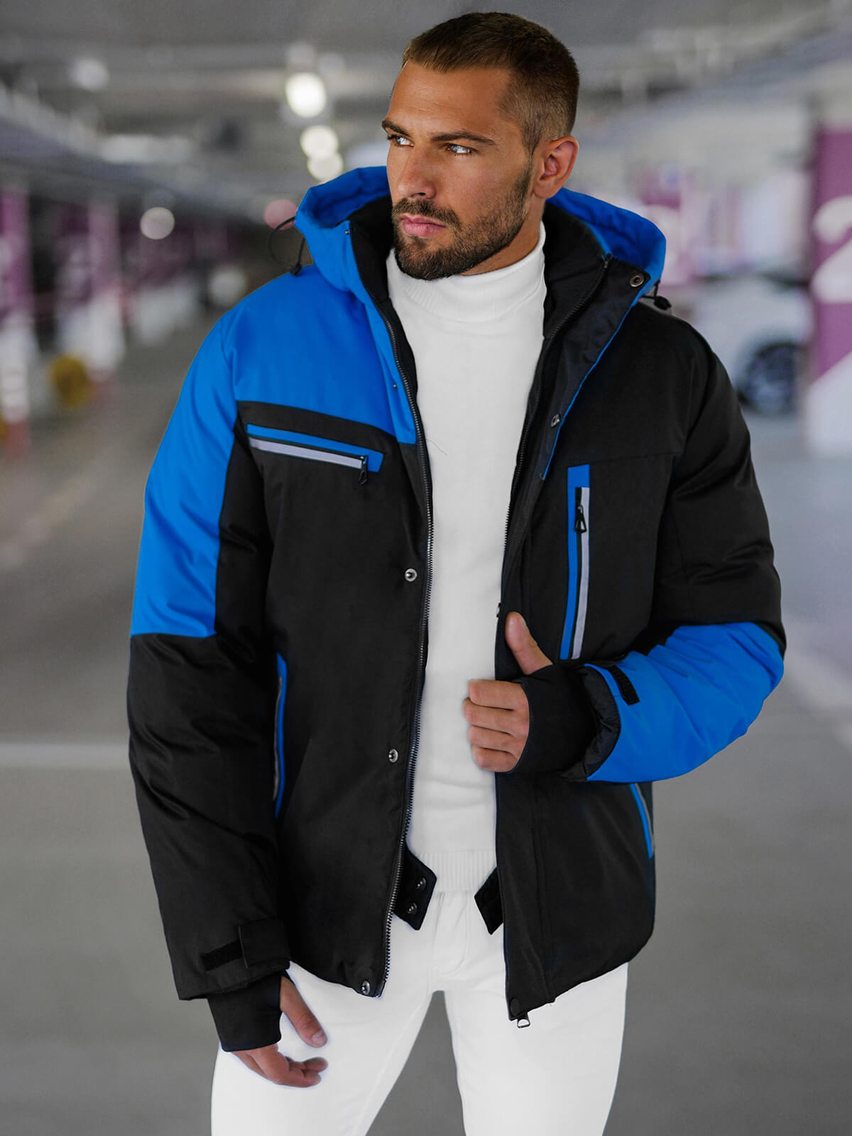 Ozonee Herren Winterjacke Blau OZONEE JS/91M9903/184