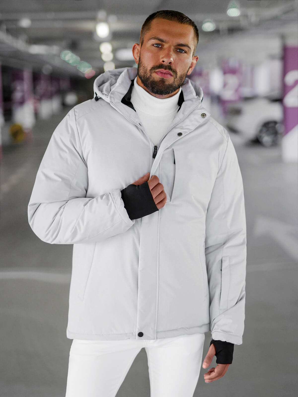 Ozonee Herren Winterjacke Hellgrau OZONEE JS/91M9906/280