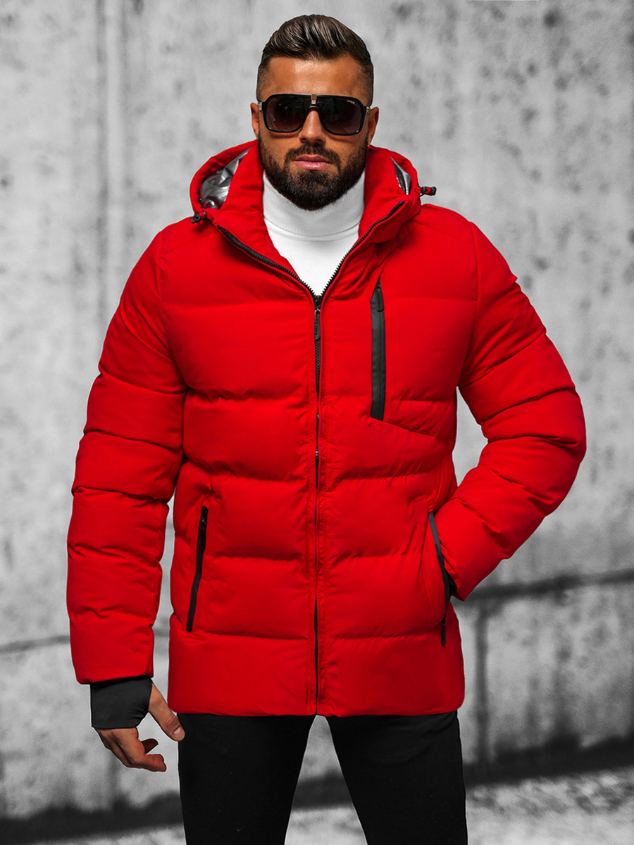 Ozonee Herren Winterjacke Rot OZONEE JS/5M756/270