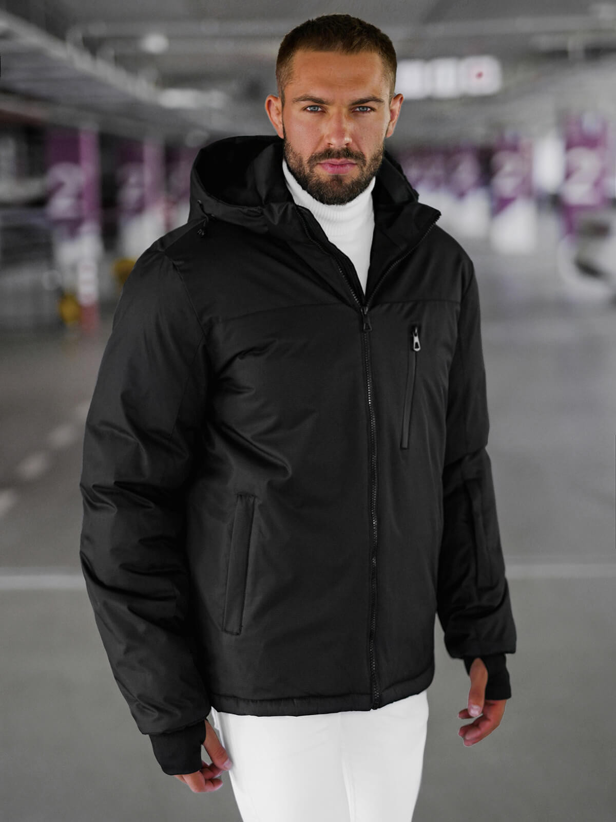 Ozonee Herren Winterjacke Schwarz OZONEE JS/91M9901/392