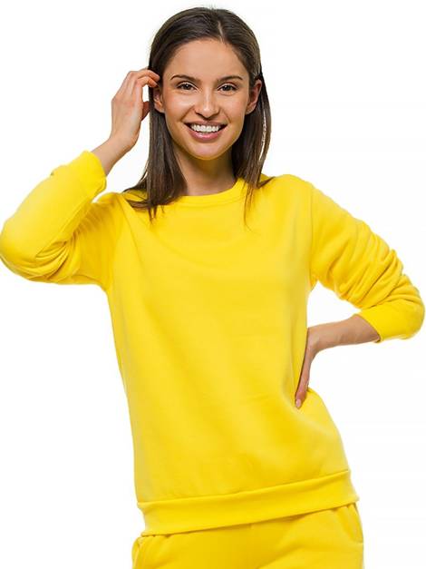 Damen Sweatshirt Gelb OZONEE JS/W01Z
