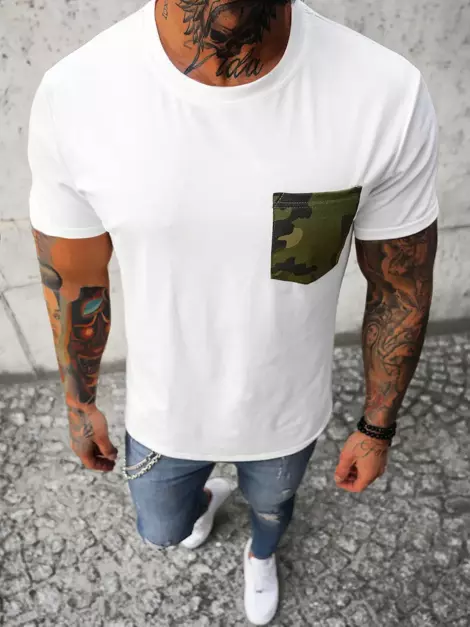 Herren T-Shirt Weiß OZONEE JS/8T85/2Z