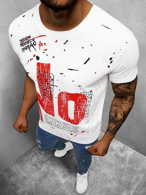 Herren T-Shirt Weiß OZONEE O/1300