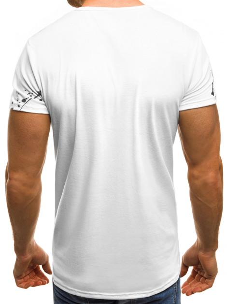OZONEE JS/SS218 Herren T-Shirt Weiß
