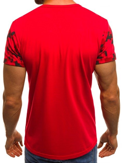 OZONEE JS/SS517 Herren T-Shirt Rot