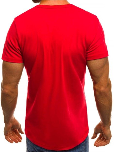 OZONEE JS/SS533 Herren T-Shirt Rot