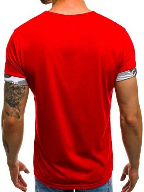 OZONEE JS/SS538 Herren T-Shirt Rot