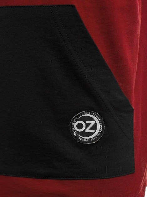 OZONEE O/2651 Herren T-Shirt Weinrot