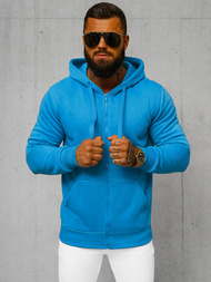 Herren Kapuzenpullover Himmelblau OZONEE JS/2008Z
