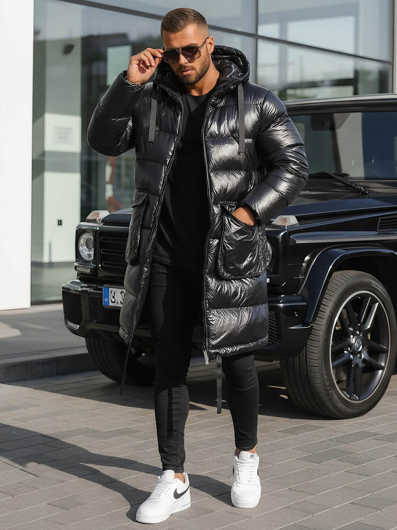 Herren Winterjacke Schwarz OZONEE O/M3205Z