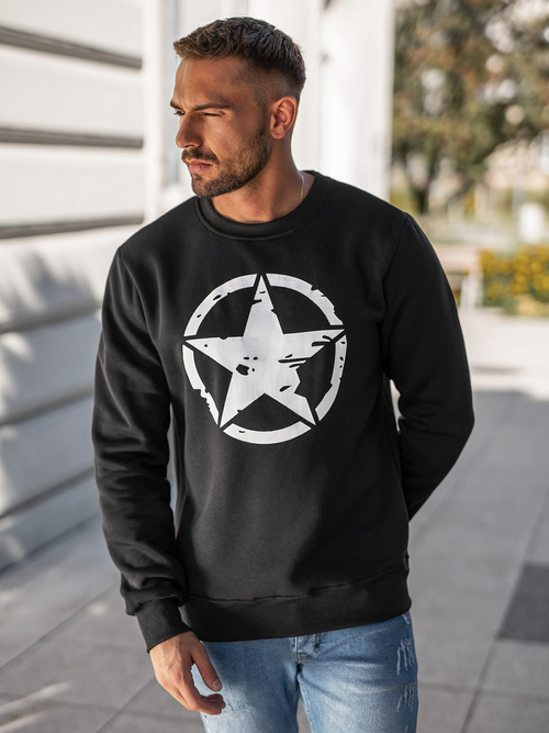 Herren Sweatshirt Schwarz OZONEE JS/8B1761/3