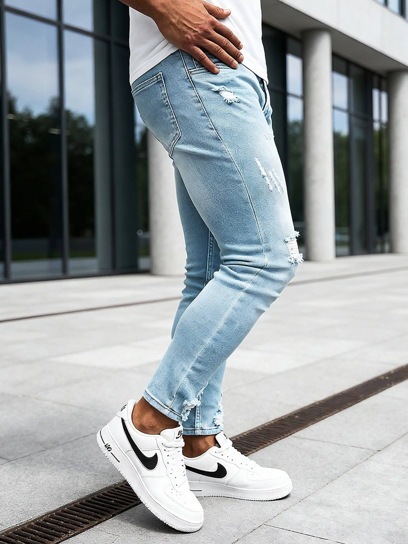 Herren Jeanshose Hellblau OZONEE DO/2860